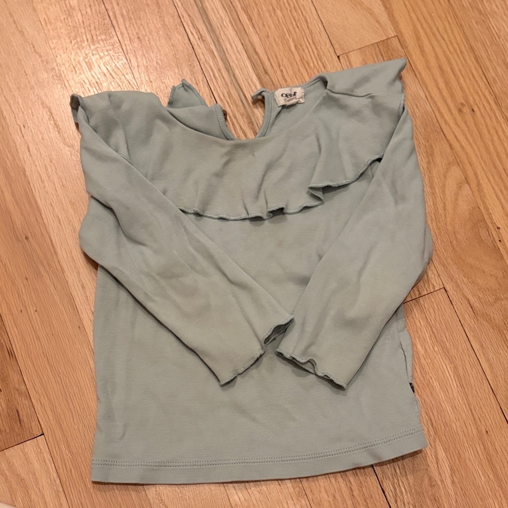 Kids Light Blue Ruffled Top